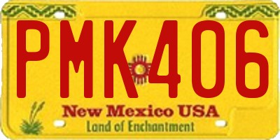 NM license plate PMK406