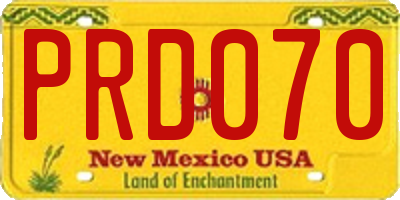 NM license plate PRD070