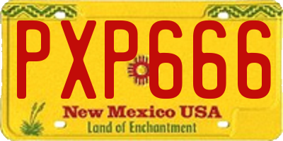 NM license plate PXP666