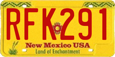 NM license plate RFK291