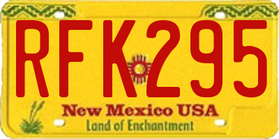 NM license plate RFK295