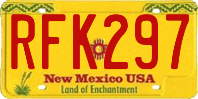 NM license plate RFK297