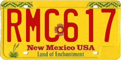 NM license plate RMC617