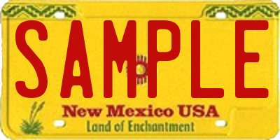 NM license plate SAMPLE