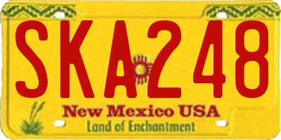 NM license plate SKA248