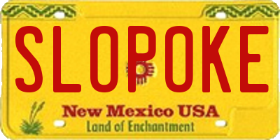 NM license plate SLOPOKE