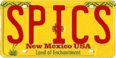 NM license plate SPICS