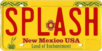NM license plate SPLASH
