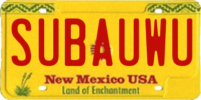 NM license plate SUBAUWU