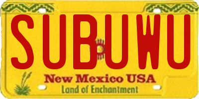 NM license plate SUBUWU