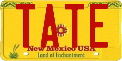 NM license plate TATE