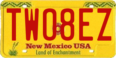 NM license plate TWO8EZ