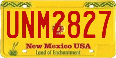 NM license plate UNM2827