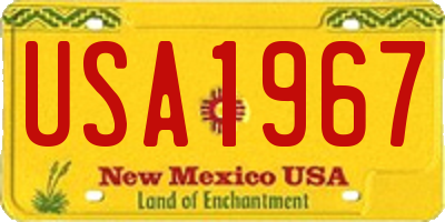 NM license plate USA1967