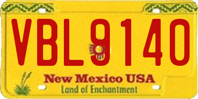 NM license plate VBL9140