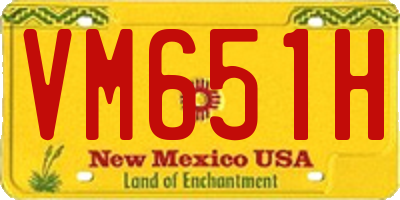 NM license plate VM651H