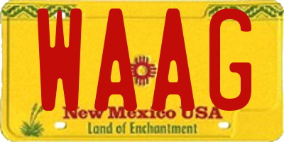 NM license plate WAAG