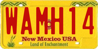 NM license plate WAMH14
