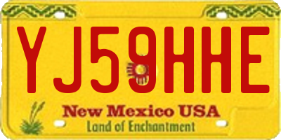 NM license plate YJ59HHE