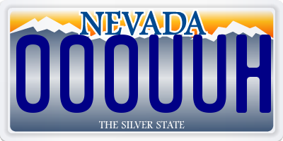 NV license plate 000UUH