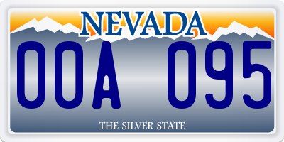 NV license plate 00A095