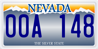 NV license plate 00A148