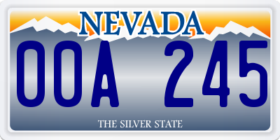 NV license plate 00A245