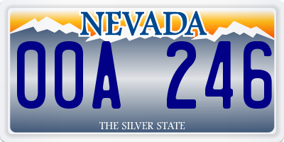 NV license plate 00A246