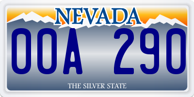 NV license plate 00A290