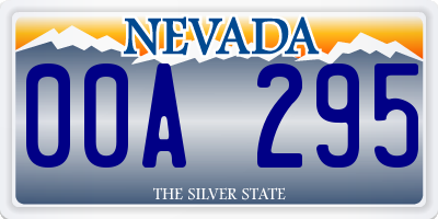 NV license plate 00A295