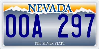 NV license plate 00A297