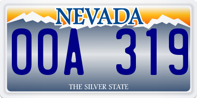 NV license plate 00A319