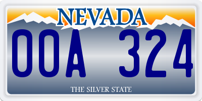 NV license plate 00A324