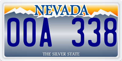 NV license plate 00A338