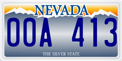 NV license plate 00A413