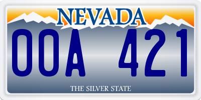 NV license plate 00A421