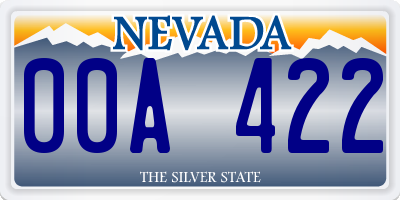 NV license plate 00A422