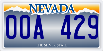 NV license plate 00A429