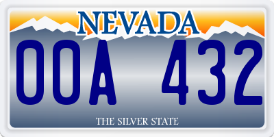 NV license plate 00A432