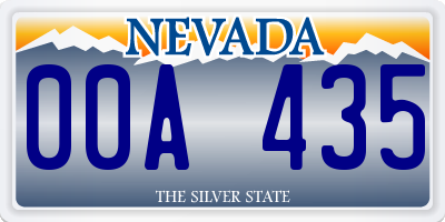 NV license plate 00A435