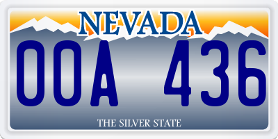NV license plate 00A436