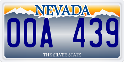 NV license plate 00A439