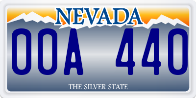 NV license plate 00A440