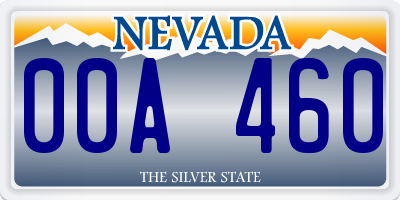 NV license plate 00A460