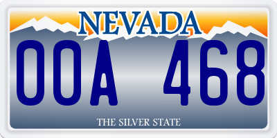 NV license plate 00A468