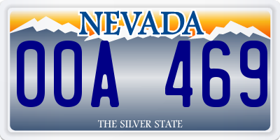 NV license plate 00A469