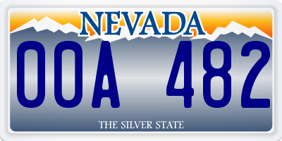 NV license plate 00A482