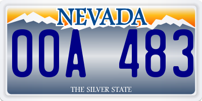 NV license plate 00A483