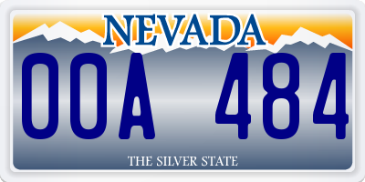 NV license plate 00A484