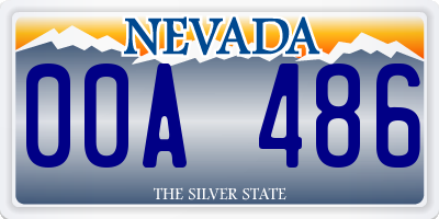 NV license plate 00A486